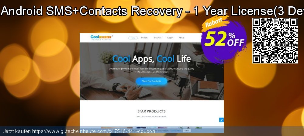 Coolmuster Android SMS+Contacts Recovery - 1 Year License - 3 Devices, 1 PC  ausschließenden Ermäßigung Bildschirmfoto