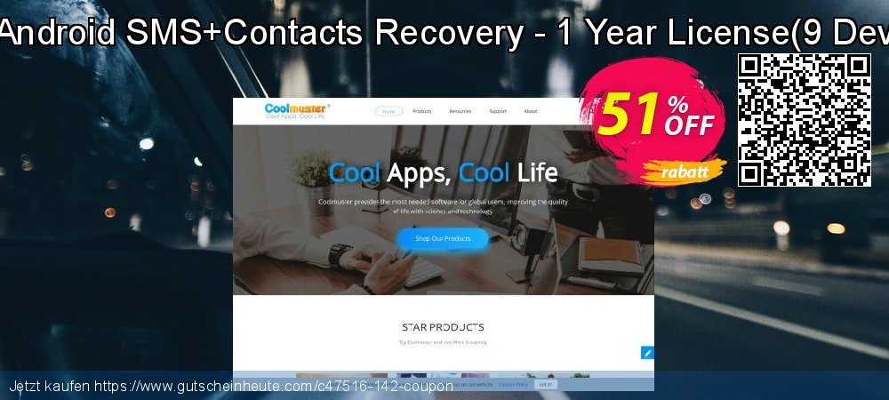 Coolmuster Android SMS+Contacts Recovery - 1 Year License - 9 Devices, 3 PCs  Sonderangebote Verkaufsförderung Bildschirmfoto