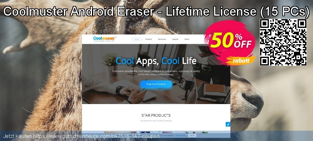 Coolmuster Android Eraser - Lifetime License - 15 PCs  wunderbar Förderung Bildschirmfoto