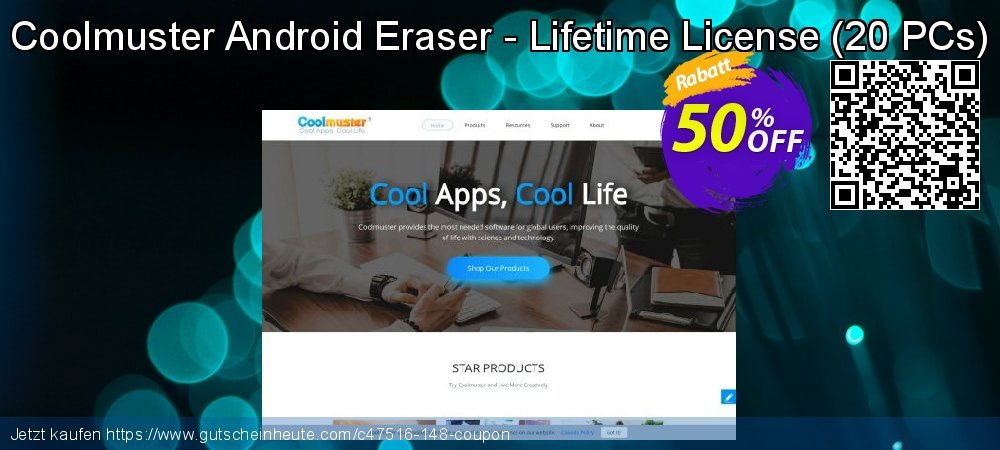 Coolmuster Android Eraser - Lifetime License - 20 PCs  atemberaubend Beförderung Bildschirmfoto