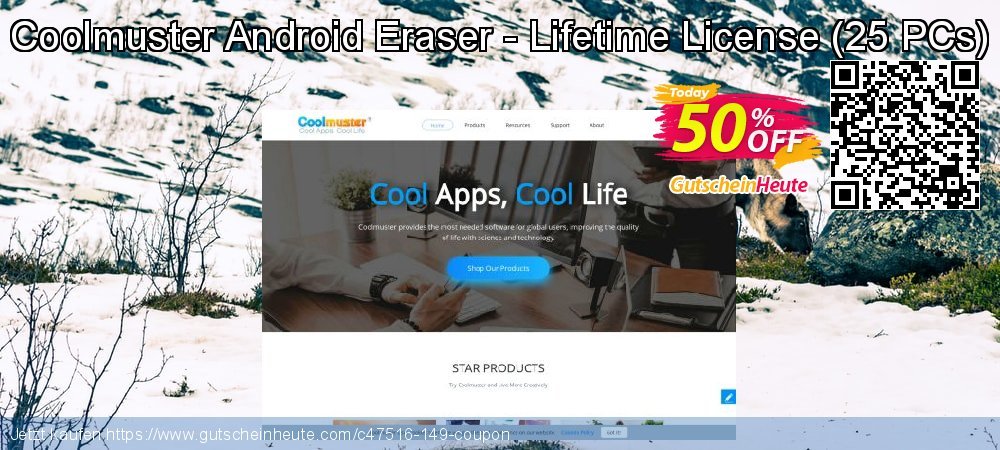 Coolmuster Android Eraser - Lifetime License - 25 PCs  super Sale Aktionen Bildschirmfoto