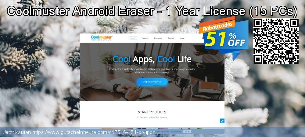 Coolmuster Android Eraser - 1 Year License - 15 PCs  formidable Promotionsangebot Bildschirmfoto