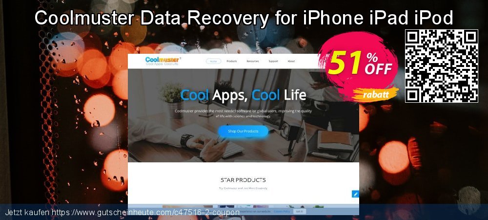 Coolmuster Data Recovery for iPhone iPad iPod erstaunlich Ermäßigungen Bildschirmfoto