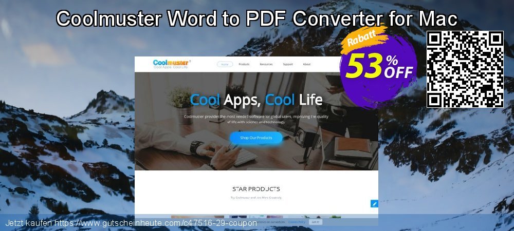 Coolmuster Word to PDF Converter for Mac aufregenden Sale Aktionen Bildschirmfoto