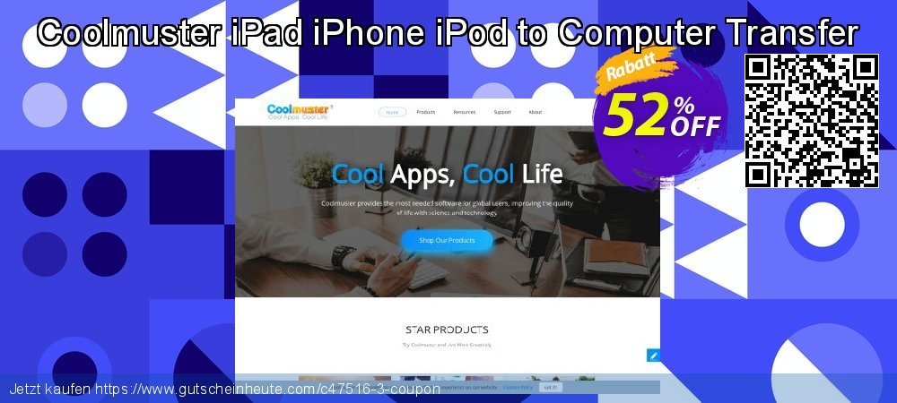 Coolmuster iPad iPhone iPod to Computer Transfer unglaublich Preisnachlässe Bildschirmfoto