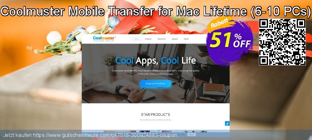 Coolmuster Mobile Transfer for Mac Lifetime - 6-10 PCs  ausschließlich Disagio Bildschirmfoto