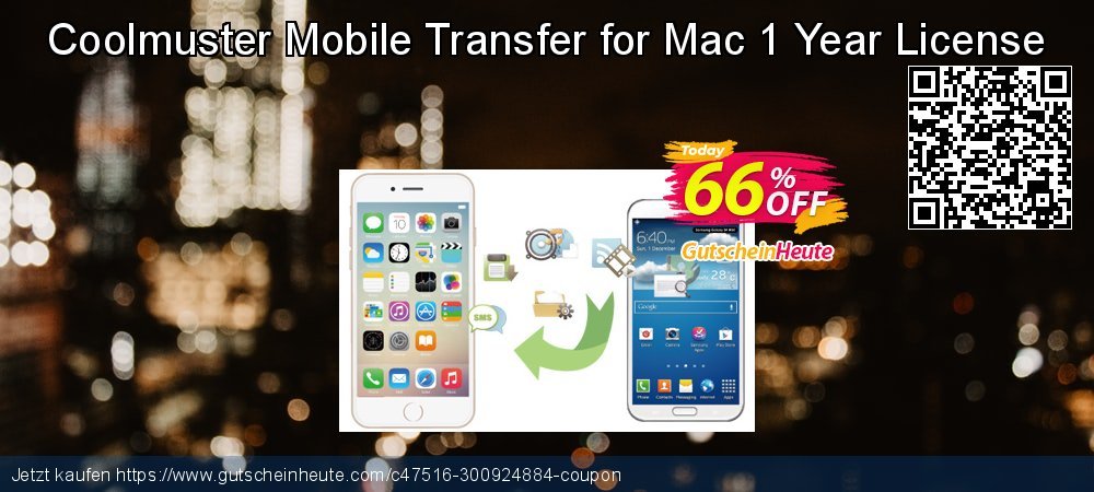 Coolmuster Mobile Transfer for Mac 1 Year License ausschließenden Verkaufsförderung Bildschirmfoto