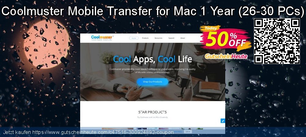 Coolmuster Mobile Transfer for Mac 1 Year - 26-30 PCs  atemberaubend Rabatt Bildschirmfoto