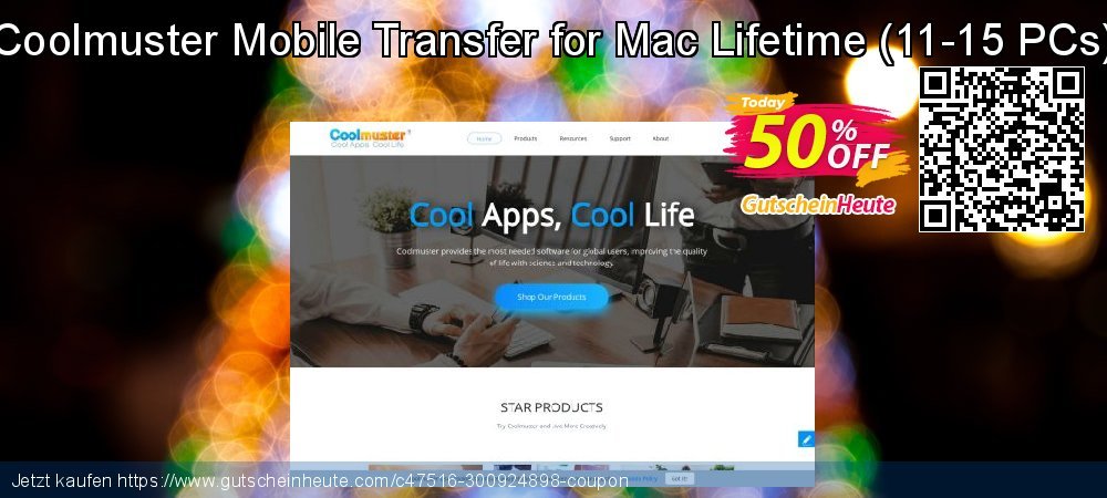 Coolmuster Mobile Transfer for Mac Lifetime - 11-15 PCs  formidable Diskont Bildschirmfoto