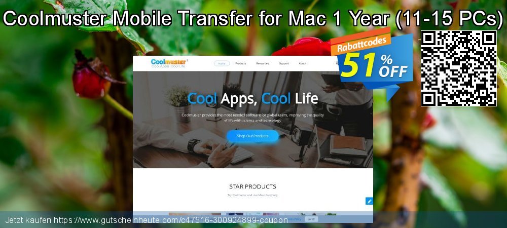 Coolmuster Mobile Transfer for Mac 1 Year - 11-15 PCs  verwunderlich Ermäßigung Bildschirmfoto