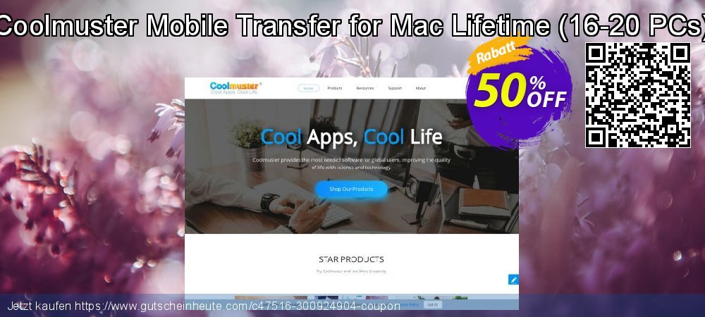 Coolmuster Mobile Transfer for Mac Lifetime - 16-20 PCs  aufregenden Preisreduzierung Bildschirmfoto