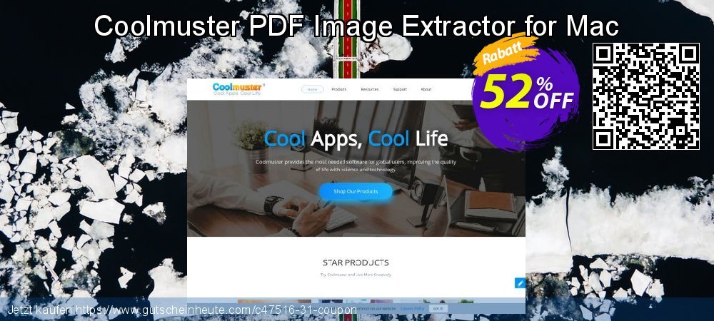 Coolmuster PDF Image Extractor for Mac umwerfenden Ermäßigungen Bildschirmfoto