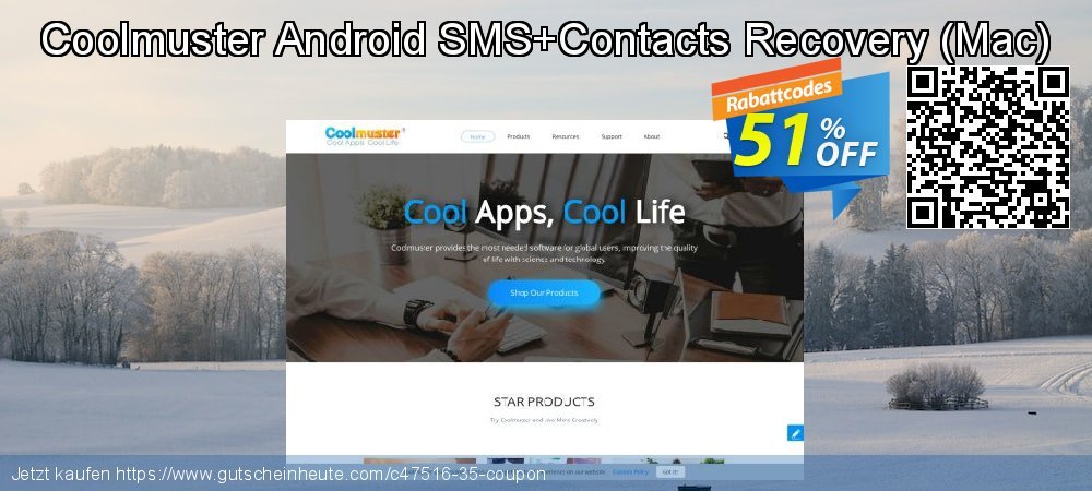 Coolmuster Android SMS+Contacts Recovery - Mac  spitze Nachlass Bildschirmfoto