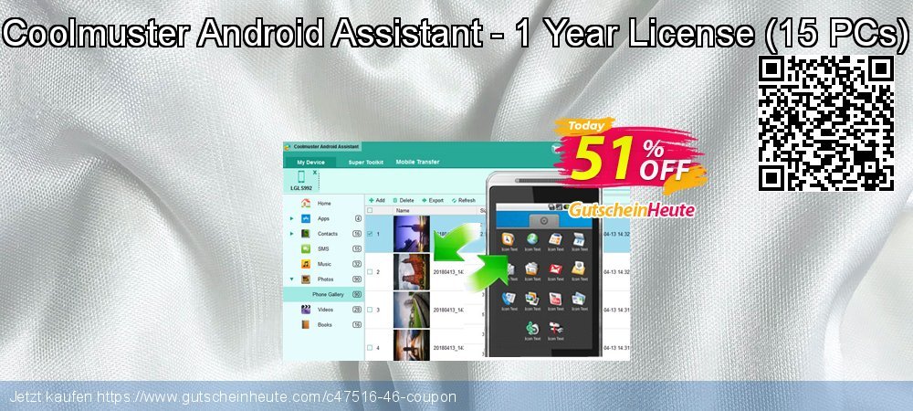 Coolmuster Android Assistant - 1 Year License - 15 PCs  großartig Sale Aktionen Bildschirmfoto
