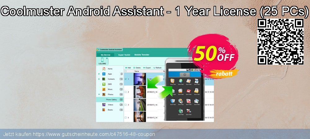 Coolmuster Android Assistant - 1 Year License - 25 PCs  atemberaubend Ermäßigungen Bildschirmfoto