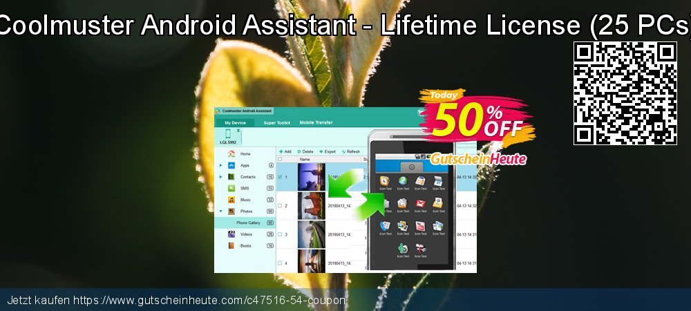 Coolmuster Android Assistant - Lifetime License - 25 PCs  formidable Ermäßigung Bildschirmfoto