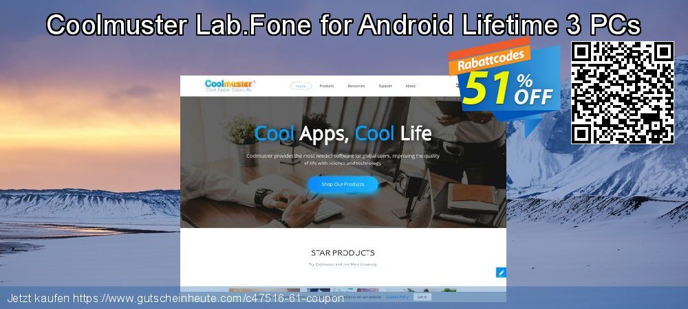 Coolmuster Lab.Fone for Android Lifetime 3 PCs umwerfende Förderung Bildschirmfoto