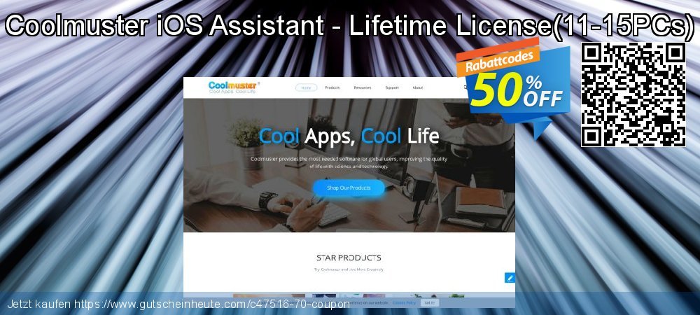 Coolmuster iOS Assistant - Lifetime License - 11-15PCs  ausschließlich Diskont Bildschirmfoto