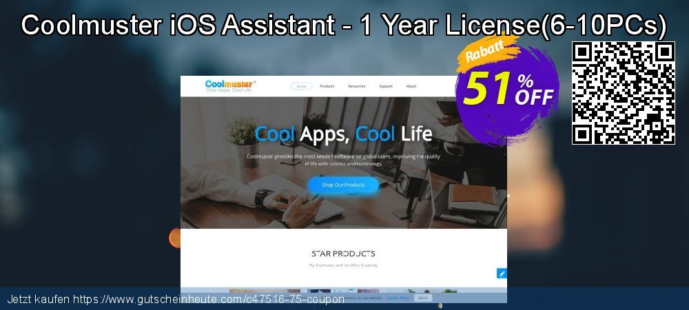 Coolmuster iOS Assistant - 1 Year License - 6-10PCs  unglaublich Außendienst-Promotions Bildschirmfoto