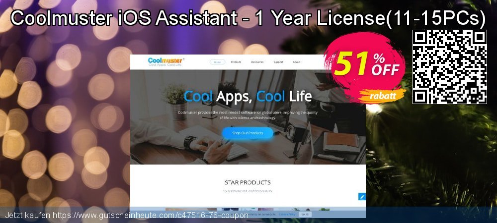 Coolmuster iOS Assistant - 1 Year License - 11-15PCs  fantastisch Preisreduzierung Bildschirmfoto