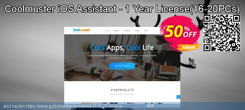 Coolmuster iOS Assistant - 1 Year License - 16-20PCs  großartig Preisnachlass Bildschirmfoto