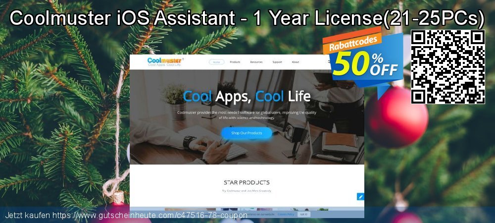 Coolmuster iOS Assistant - 1 Year License - 21-25PCs  wunderbar Förderung Bildschirmfoto