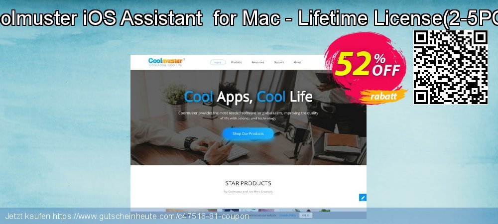Coolmuster iOS Assistant  for Mac - Lifetime License - 2-5PCs  wunderschön Rabatt Bildschirmfoto