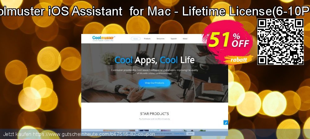 Coolmuster iOS Assistant  for Mac - Lifetime License - 6-10PCs  verblüffend Ermäßigungen Bildschirmfoto