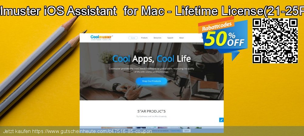 Coolmuster iOS Assistant  for Mac - Lifetime License - 21-25PCs  formidable Promotionsangebot Bildschirmfoto