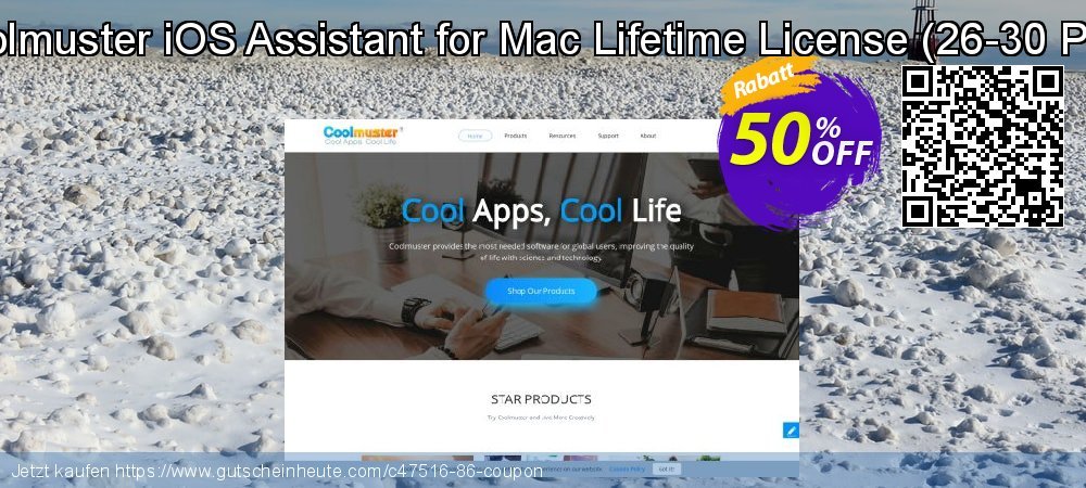 Coolmuster iOS Assistant for Mac Lifetime License - 26-30 PCs  verwunderlich Nachlass Bildschirmfoto