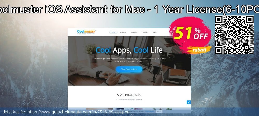 Coolmuster iOS Assistant for Mac - 1 Year License - 6-10PCs  beeindruckend Disagio Bildschirmfoto