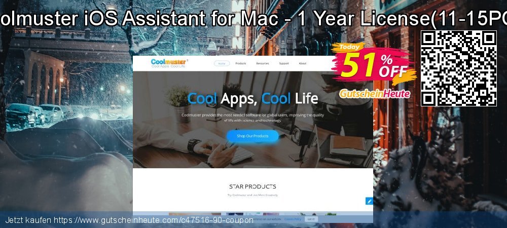 Coolmuster iOS Assistant for Mac - 1 Year License - 11-15PCs  faszinierende Verkaufsförderung Bildschirmfoto