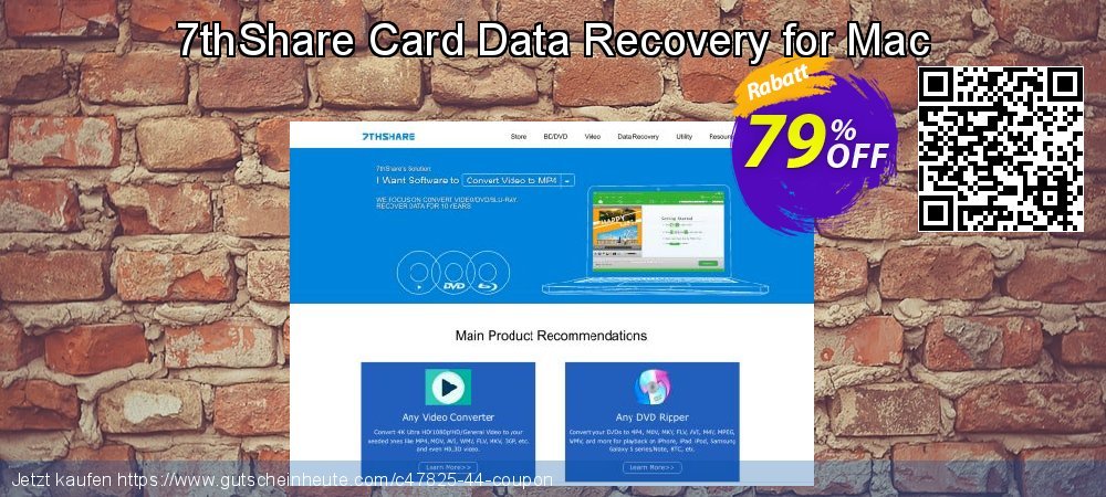 7thShare Card Data Recovery for Mac klasse Ermäßigung Bildschirmfoto