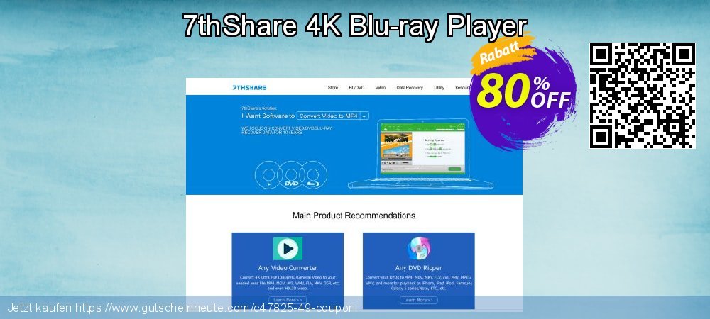 7thShare 4K Blu-ray Player Sonderangebote Preisnachlass Bildschirmfoto