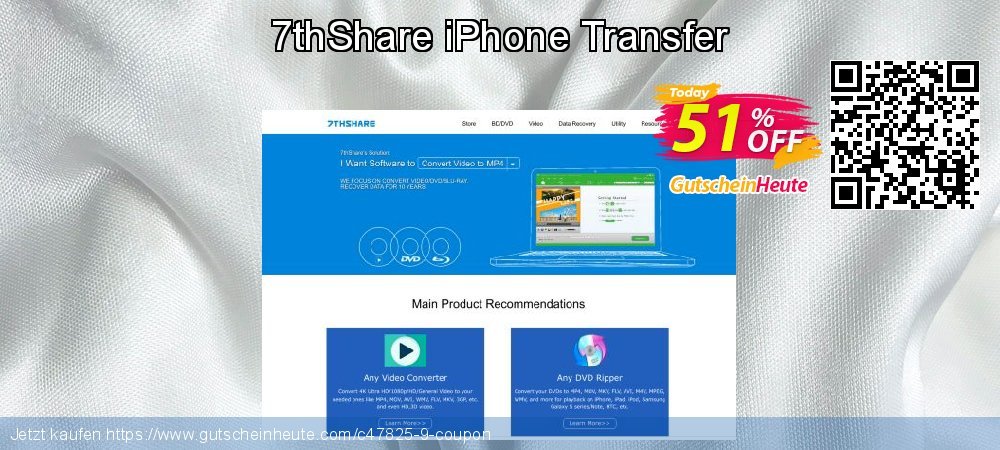 7thShare iPhone Transfer ausschließlich Angebote Bildschirmfoto