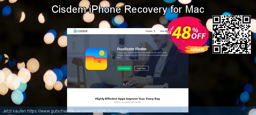 Cisdem iPhone Recovery for Mac umwerfende Ermäßigung Bildschirmfoto