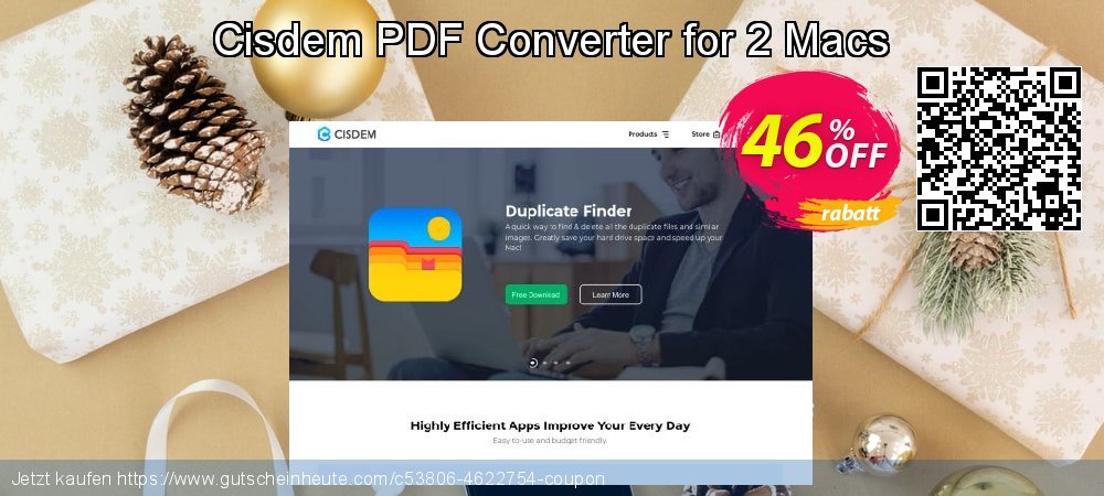 Cisdem PDF Converter for 2 Macs uneingeschränkt Diskont Bildschirmfoto