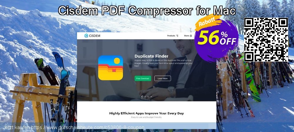 Cisdem PDF Compressor for Mac wunderschön Ermäßigung Bildschirmfoto