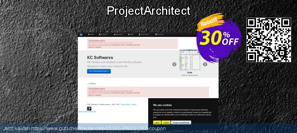 ProjectArchitect spitze Preisnachlässe Bildschirmfoto