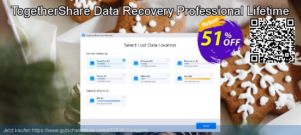 TogetherShare Data Recovery Professional Lifetime aufregende Außendienst-Promotions Bildschirmfoto