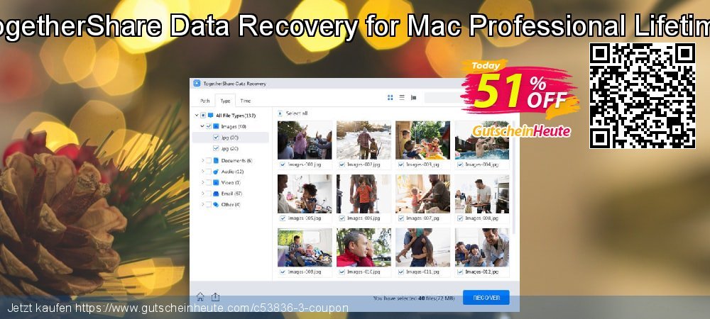 TogetherShare Data Recovery for Mac Professional Lifetime spitze Preisnachlass Bildschirmfoto