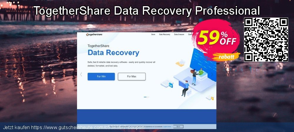 TogetherShare Data Recovery Professional ausschließlich Rabatt Bildschirmfoto
