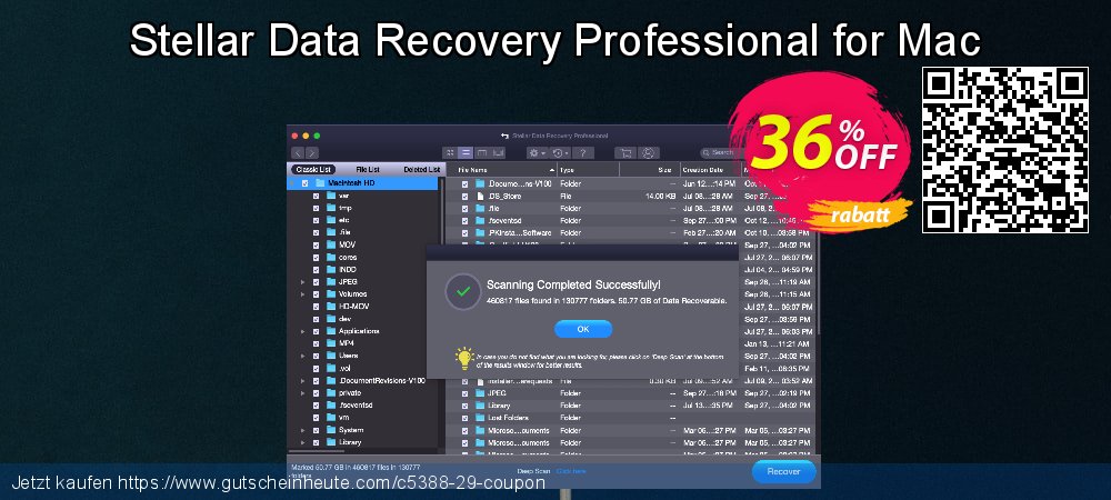 Stellar Data Recovery Professional for Mac klasse Angebote Bildschirmfoto