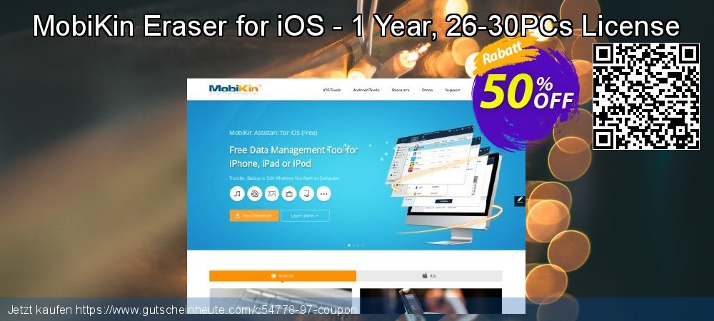 MobiKin Eraser for iOS - 1 Year, 26-30PCs License faszinierende Verkaufsförderung Bildschirmfoto