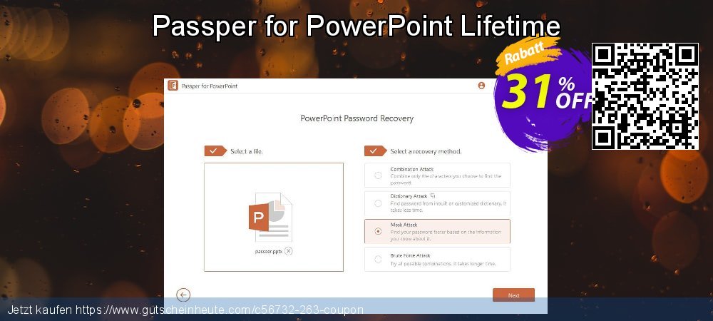 Passper for PowerPoint Lifetime super Nachlass Bildschirmfoto