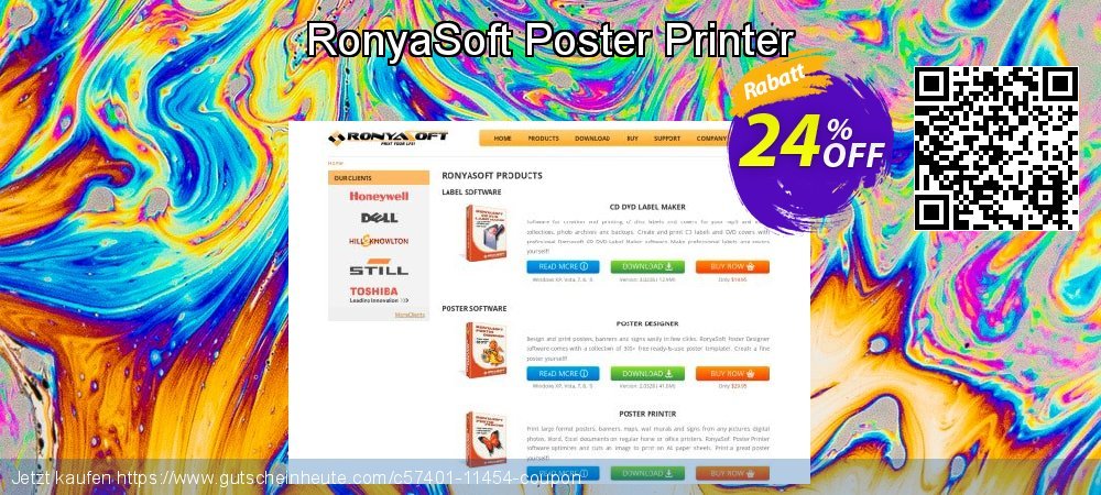 RonyaSoft Poster Printer exklusiv Nachlass Bildschirmfoto