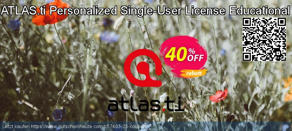 ATLAS.ti Personalized Single-User License Educational Sonderangebote Verkaufsförderung Bildschirmfoto