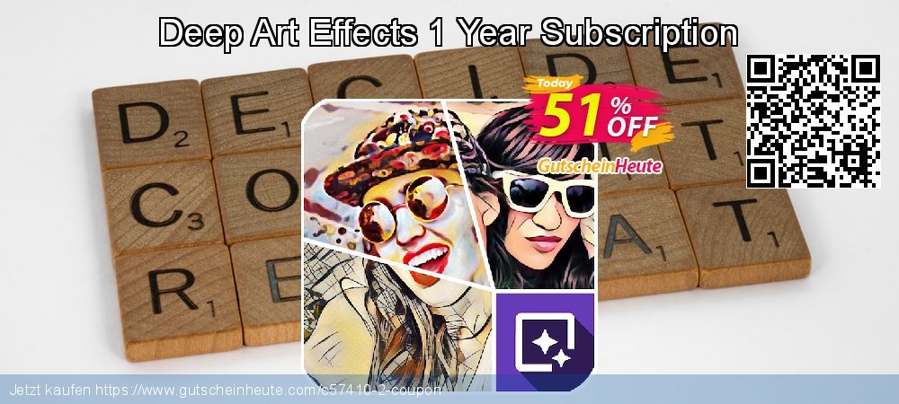 Deep Art Effects 1 Year Subscription aufregende Angebote Bildschirmfoto