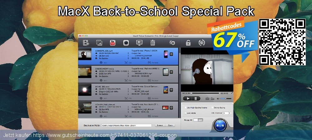 MacX Back-to-School Special Pack toll Verkaufsförderung Bildschirmfoto