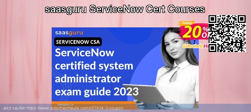 saasguru ServiceNow Cert Courses überraschend Preisnachlässe Bildschirmfoto